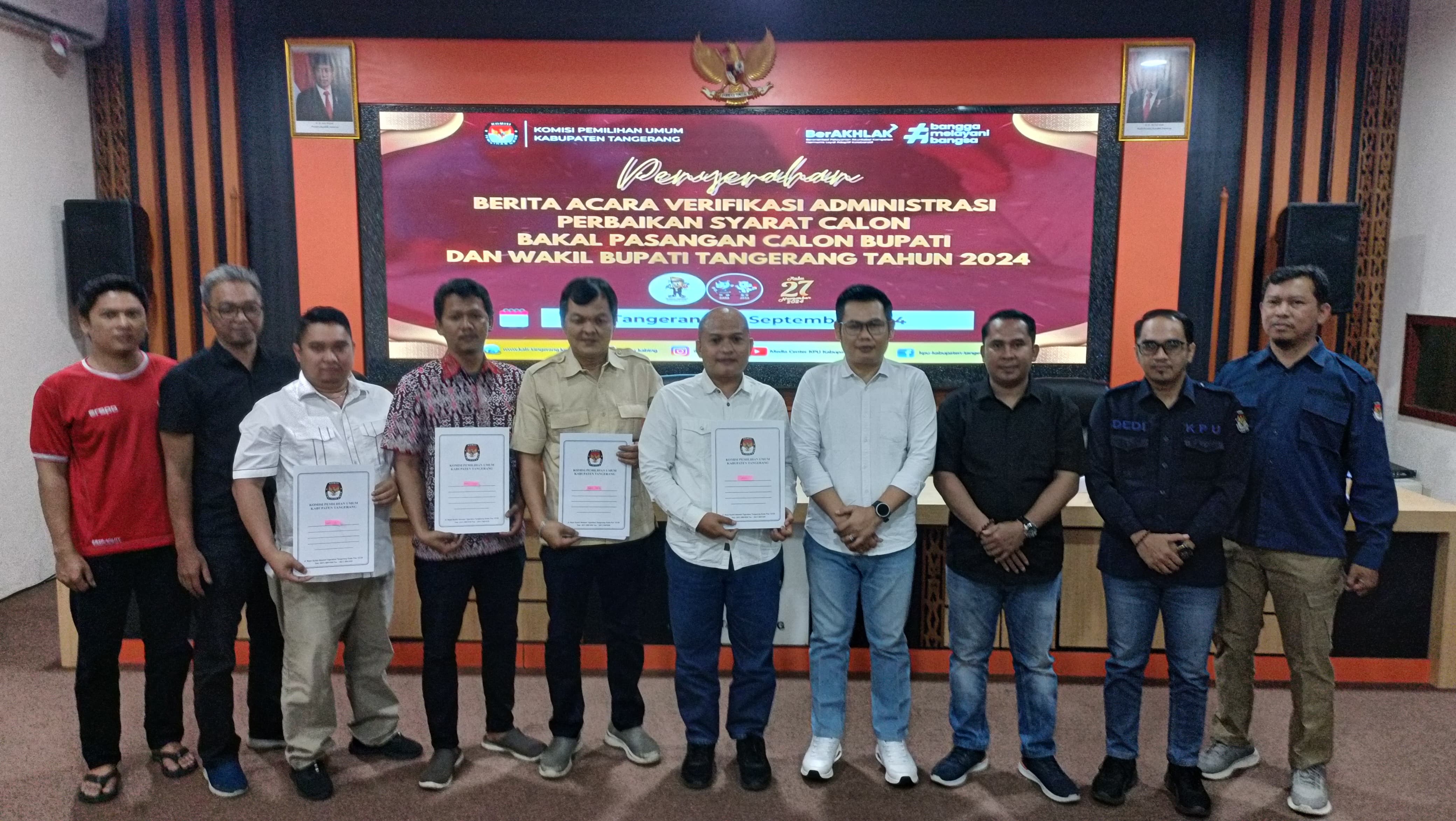 Tiga Balon Bupati Tangerang Lolos Verifikasi Administrasi