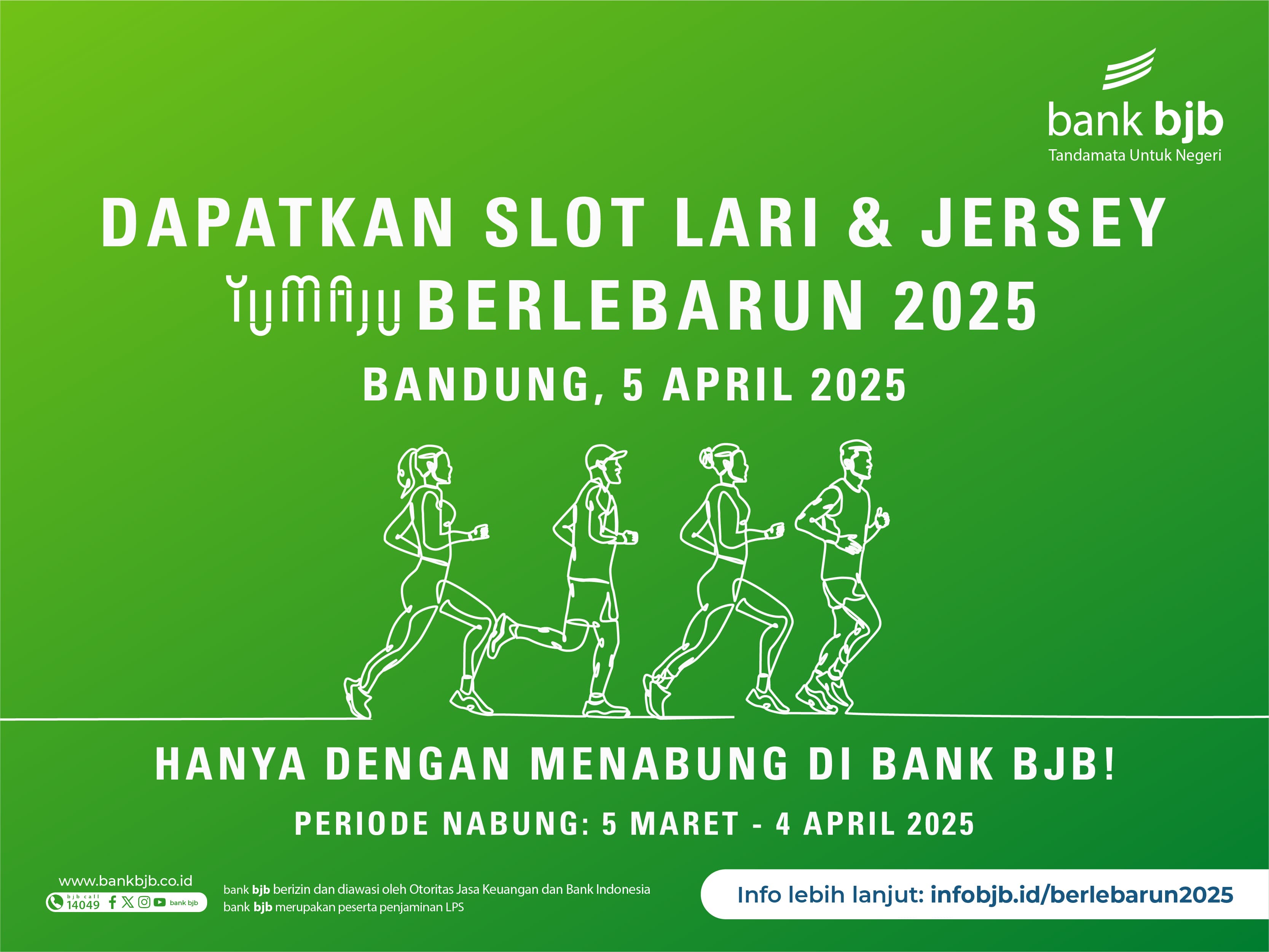 Nabung di bank bjb, Bisa Dapat Slot Lari 5K dan 10K Yumaju Berlebarun