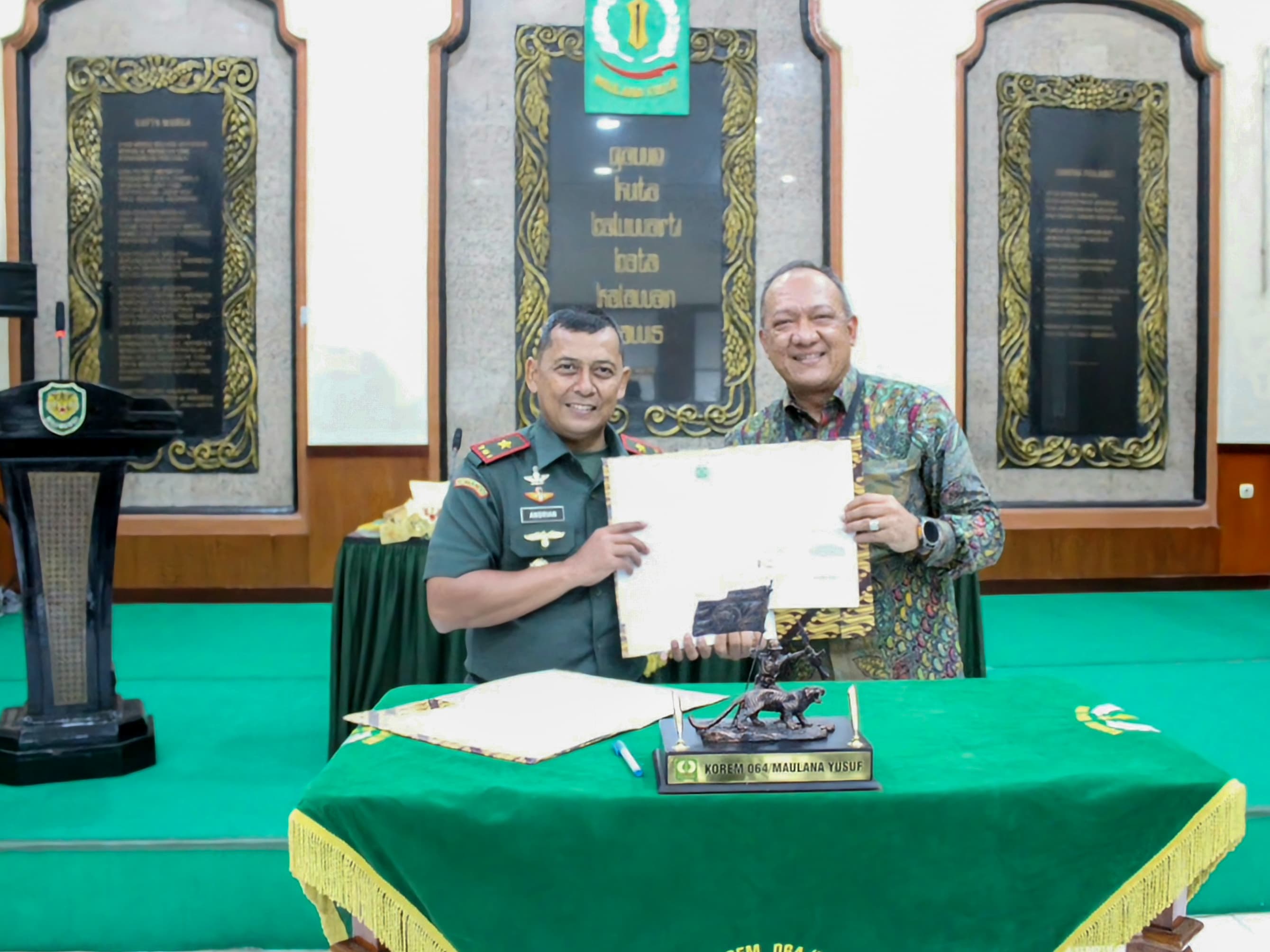 Sinergi bank bjb dan Korem 064/Maulana Yusuf Perkuat Sinergi untuk Wujudkan Akses Layanan Keuangan yang Lebih