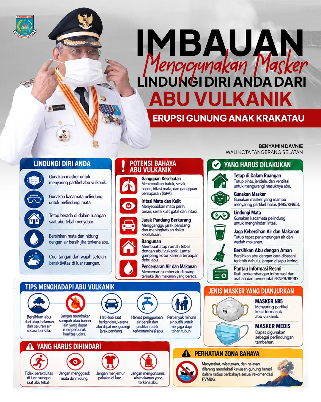 Gunung Anak Krakatau Status Siaga, Pemkot Tangsel Ajak Warga Tenang Tanpa Kehilangan Waspada