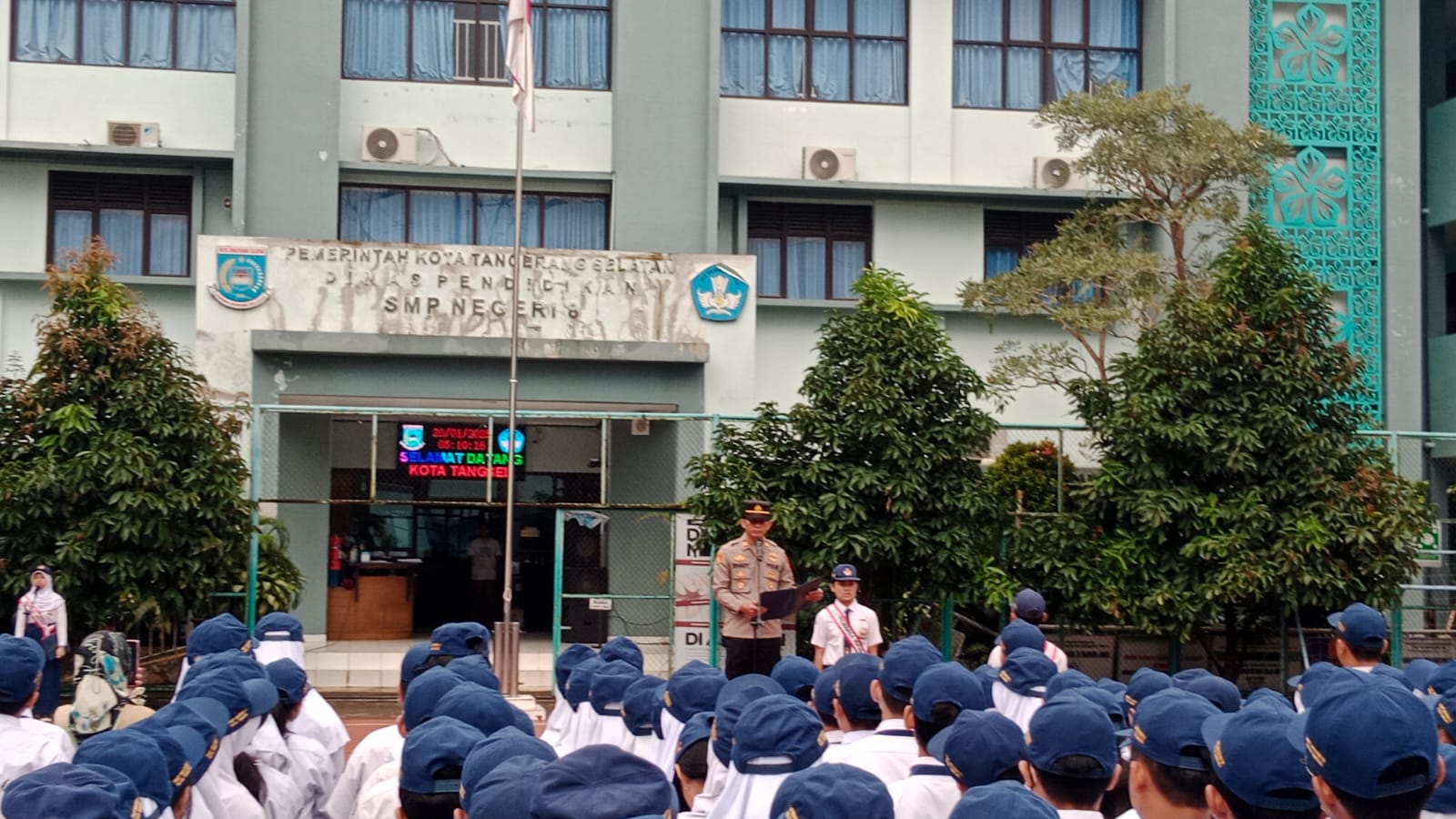 Cegah Tawuran Pelajar, Kapolsek Cisauk Datangi SMPN 8 Tangsel 