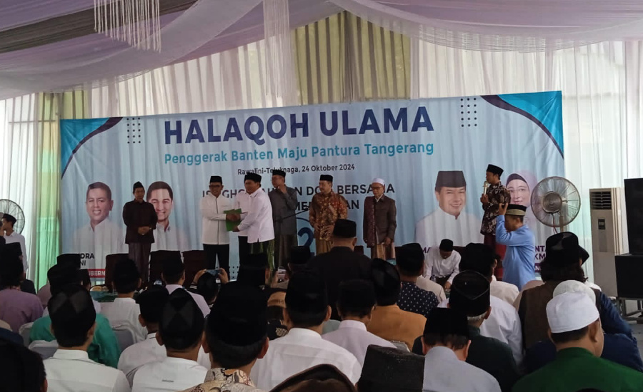 Lestarikan Ponpes Balerombeng, Ratusan Ulama Tangerang Dukung Andra Soni-Dimyati di Pilkada Banten 2024