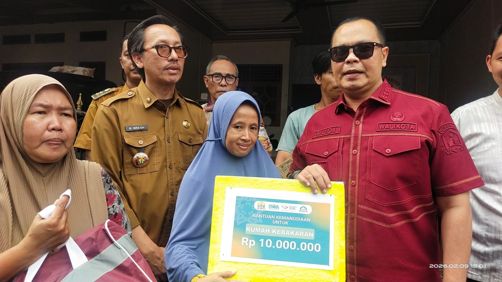 Pemkot Gercep Bantu Rumah Warga Terbakar