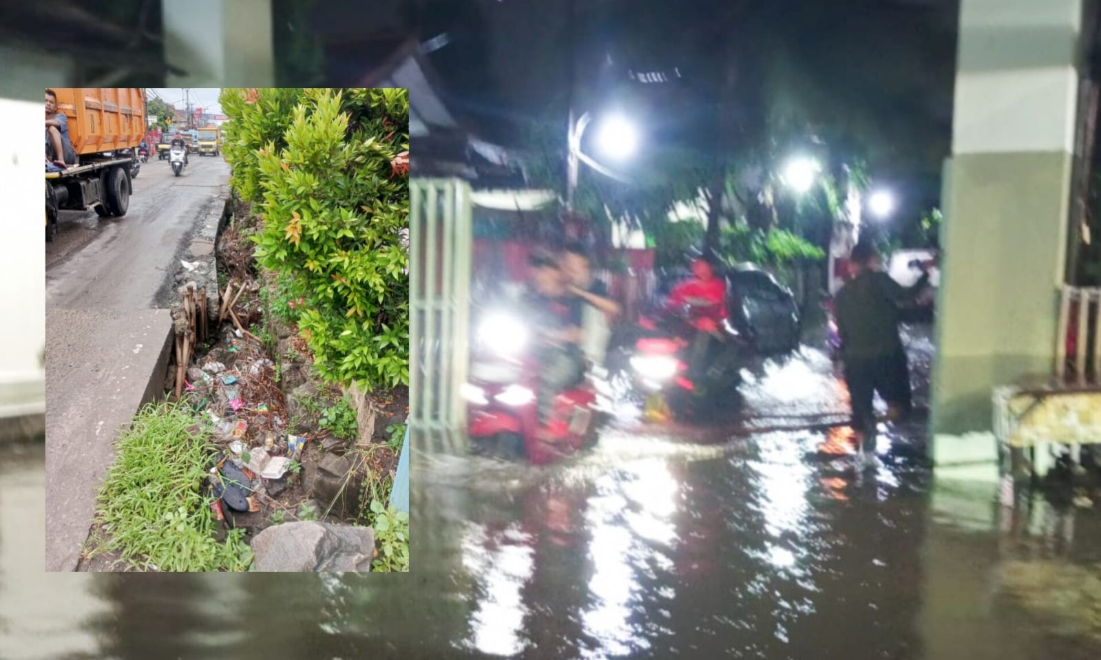 Saluran Air Puri Mekar Tersumbat Turap