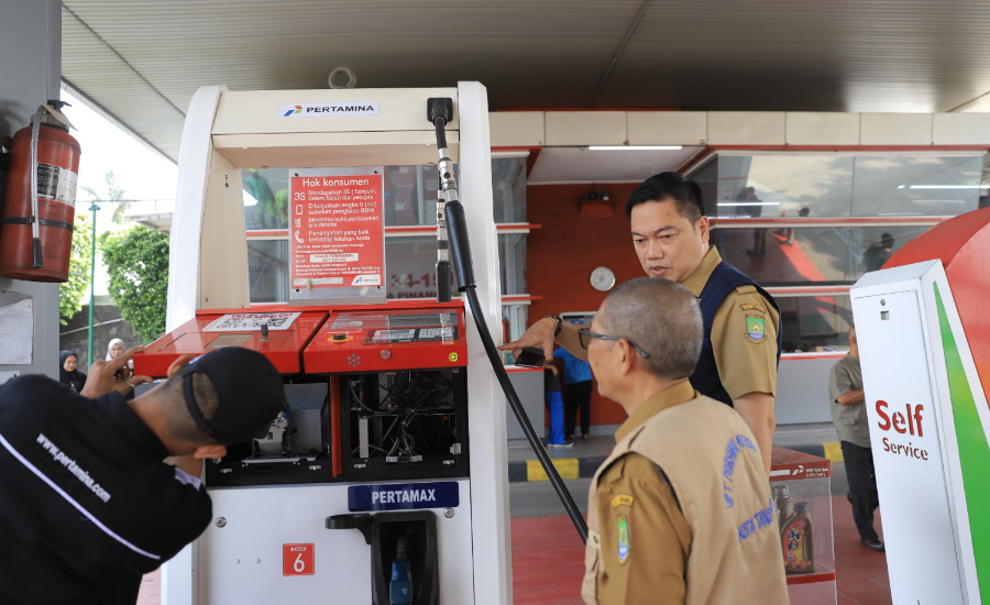 Hindari Kecurangan Jelang Mudik, SPBU di Kota Tangerang di Uji Takar