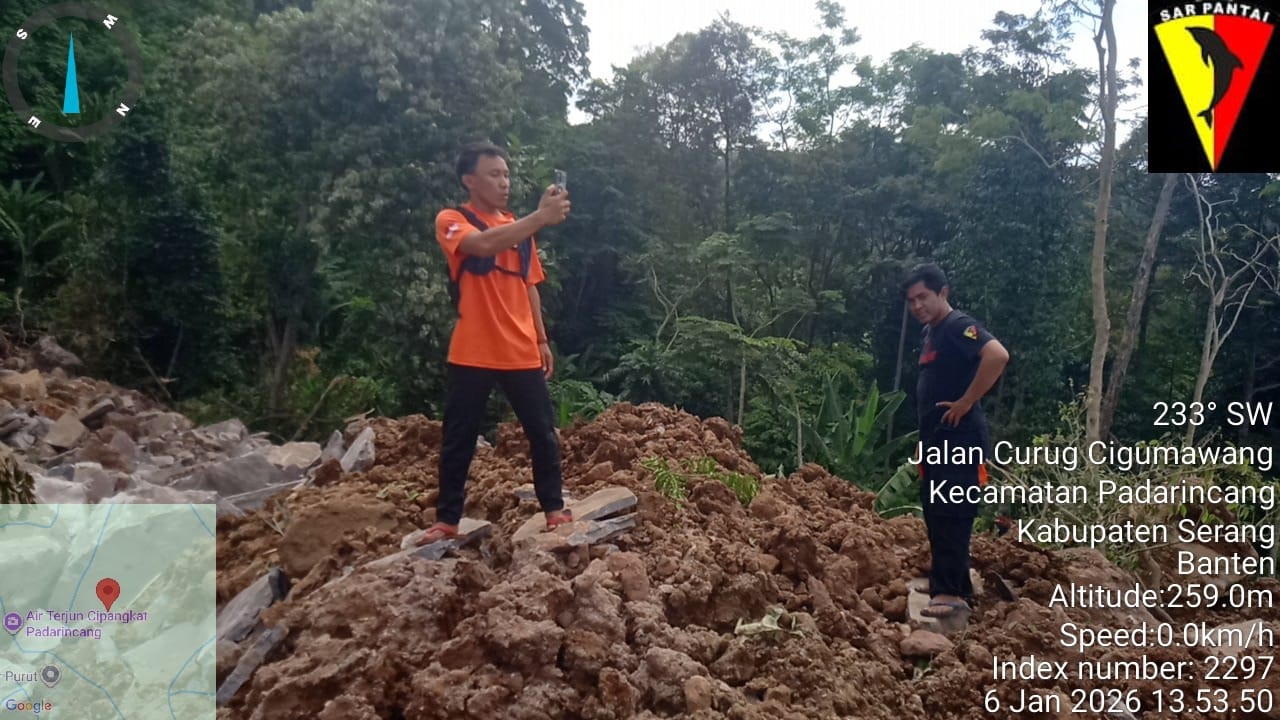 Gunung Kaupas Padarincang Longsor, Tak Ada Korban Jiwa