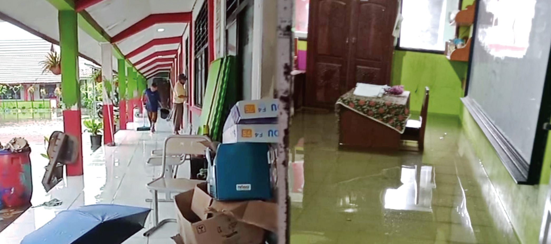 SDN Salembaran III Masih Terendam Air