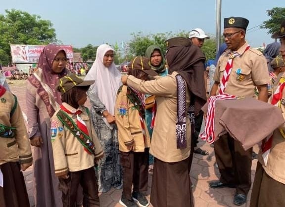 SDN Kramat V Sambut Pramuka Jadi Ekskul Wajib