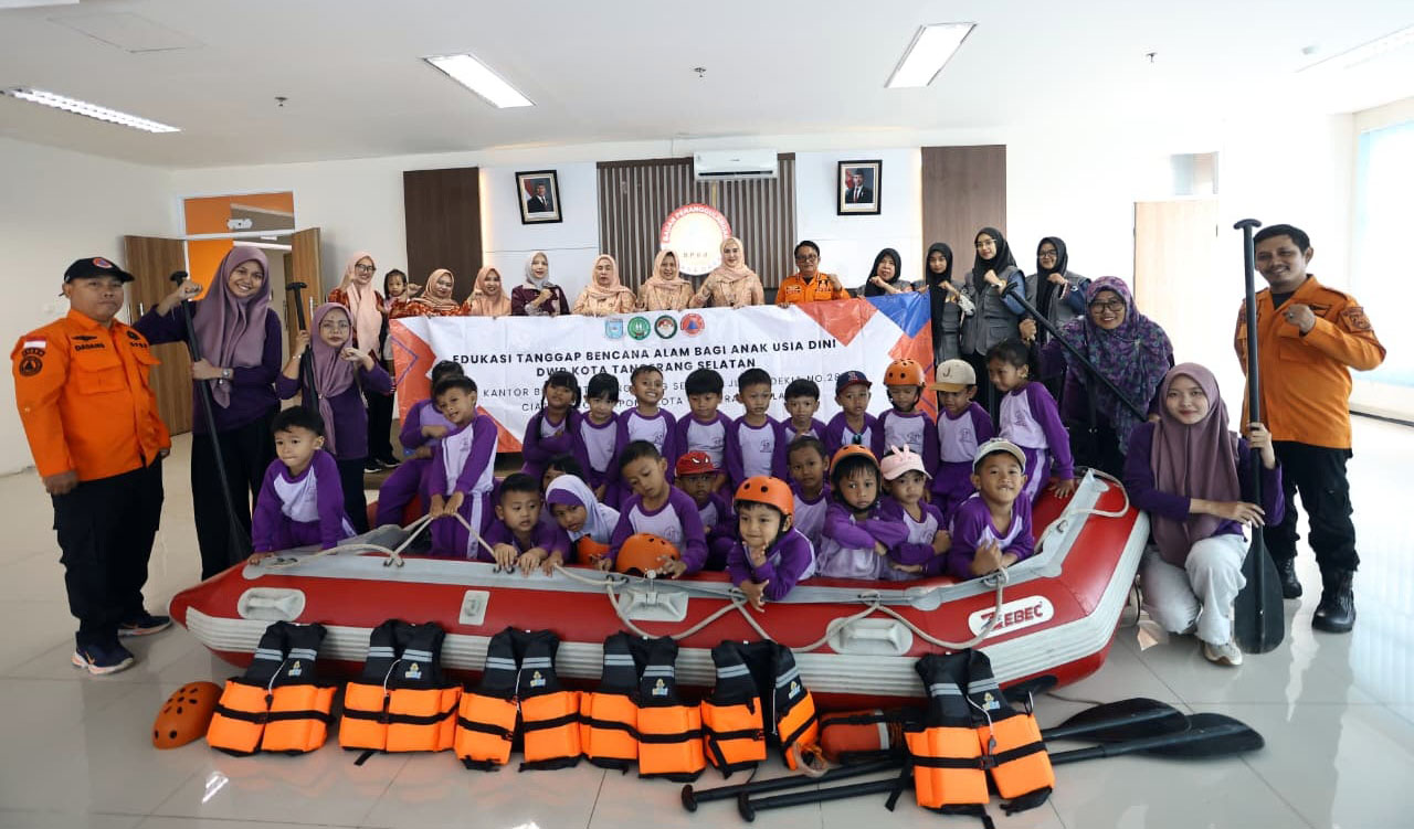 Siswa TK Belajar Kebencanaan di Kantor BPBD 