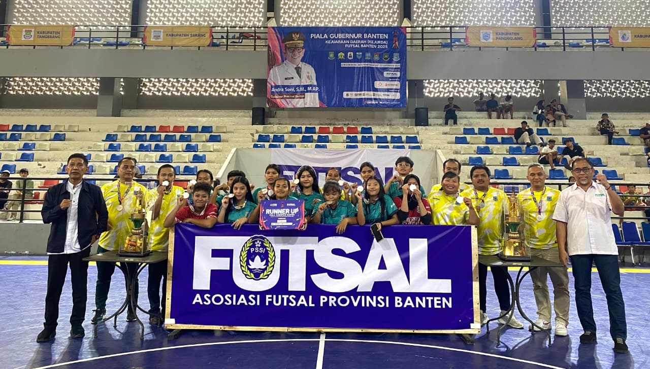 Tim Futsal Putri Tangsel Runner Up Kejurda Banten 2025