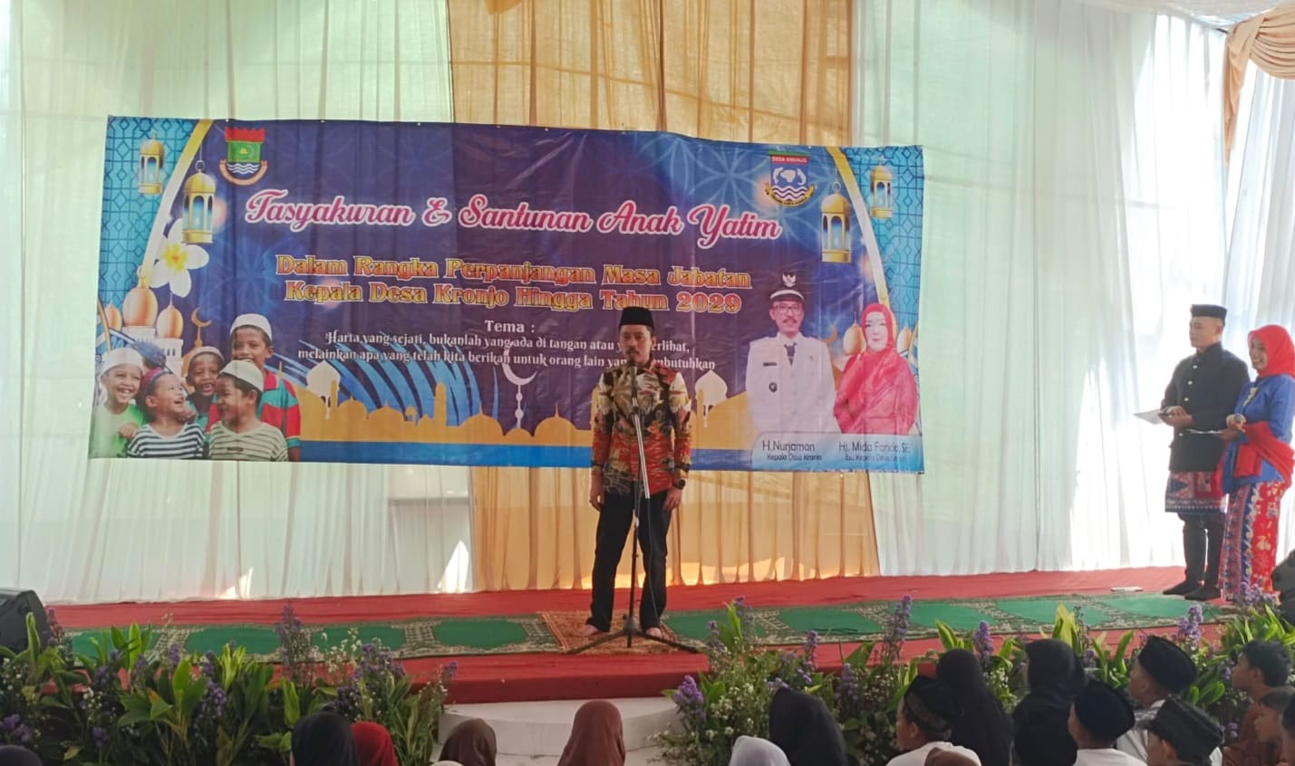 Masa Jabatan Diperpanjang, Kades Kronjo Gelar Tasyakuran dan Santunan Anak Yatim