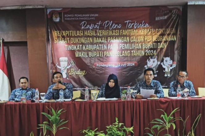 Dua Bakal Pasangan Calon Perseorangan Pilkada Pandeglang Dinyatakan TMS