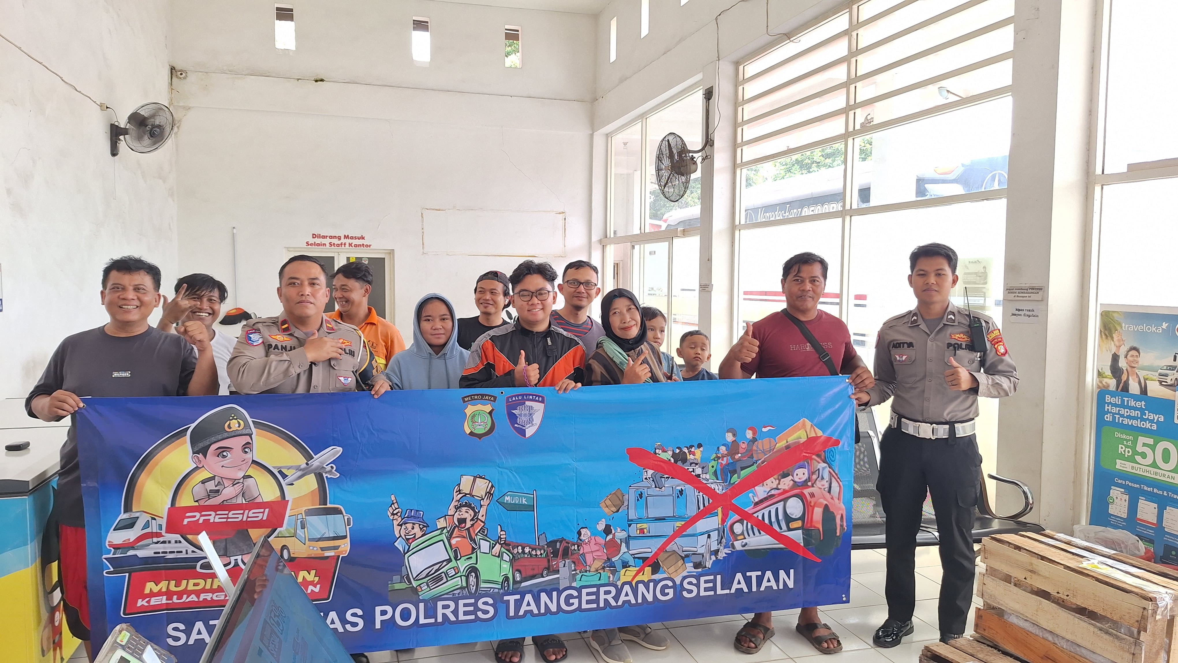 Satlantas Polres Tangsel Sosialisasikan Mudik Aman, Keluarga Nyaman