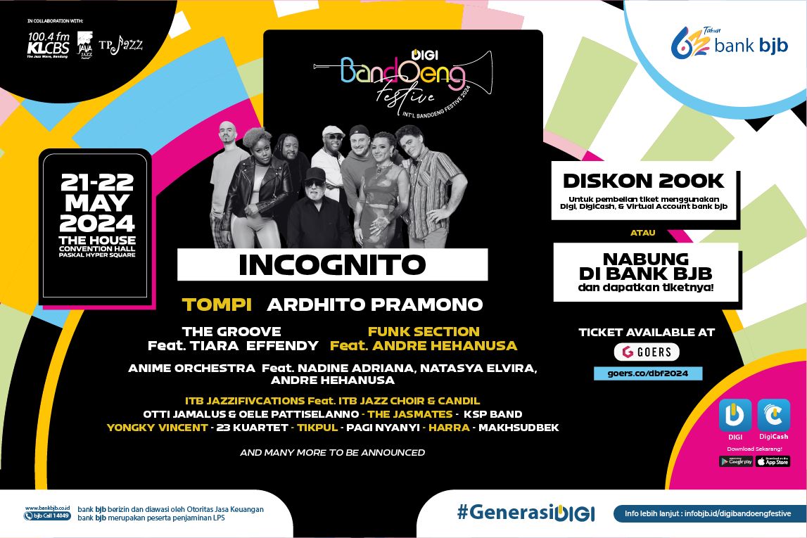 Menabung di bank bjb, Bisa Dapat Tiket VIP DIGI Bandoeng Festive 2024