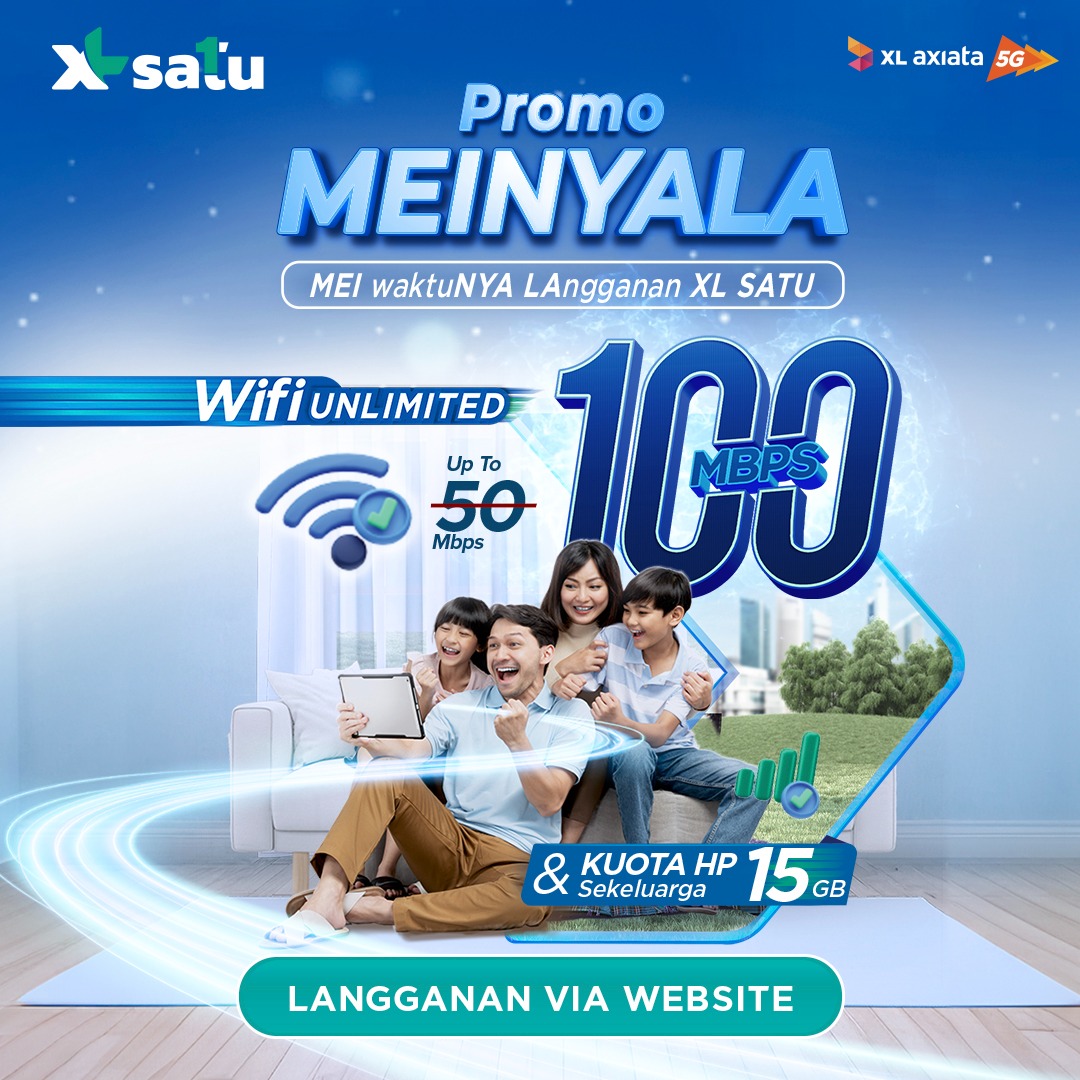 Ada Promo MEINYALA, Langganan XL Satu Makin Enteng