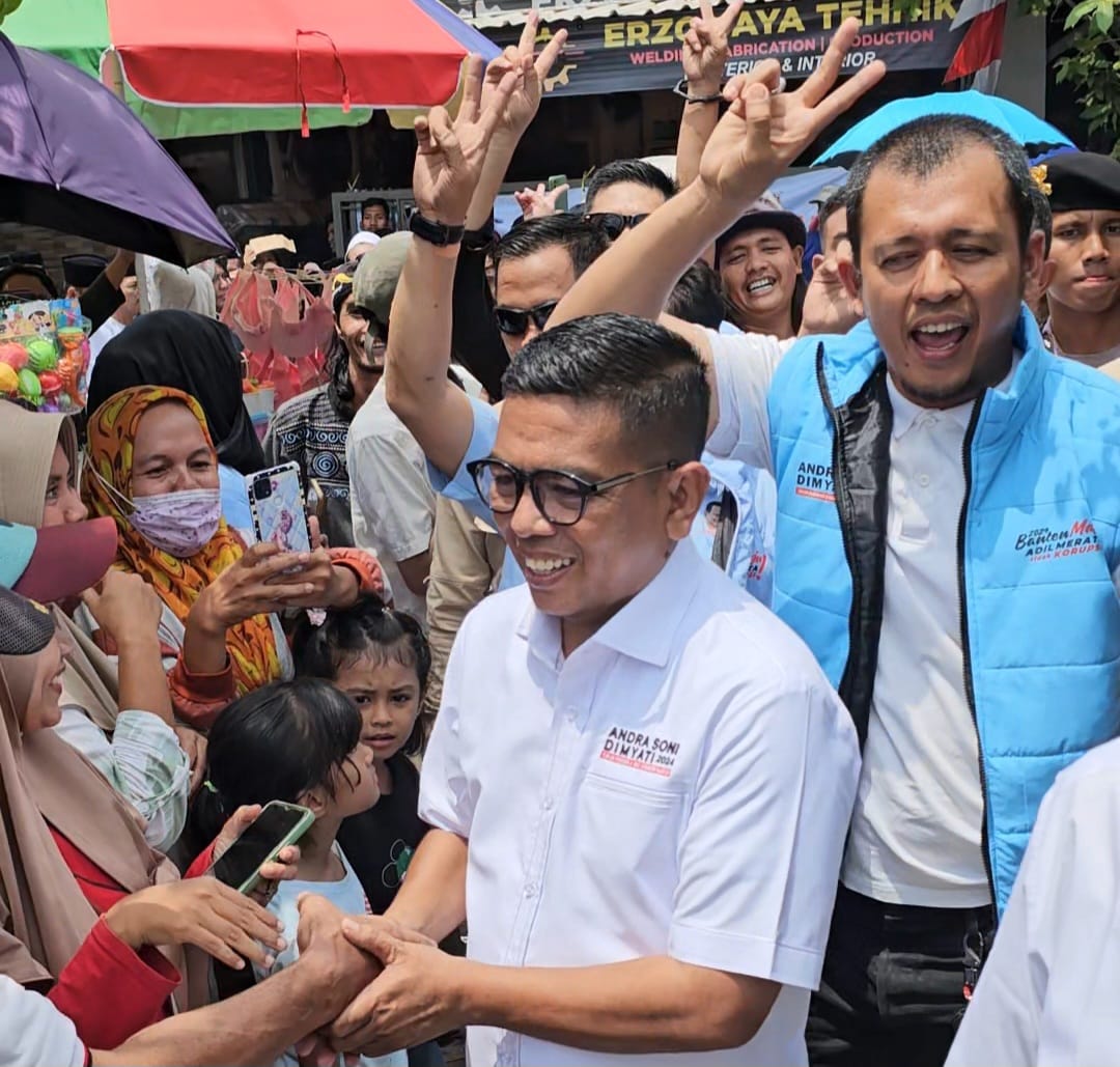 Sambut Antusiasme Janji Sekolah Gratis, Andra Soni Kampanye di Kabupaten Serang