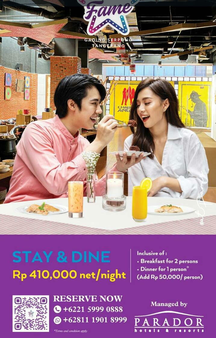 Stay & Dine: Staycation dengan Paket Menarik di Fame Hotel Gading Serpong