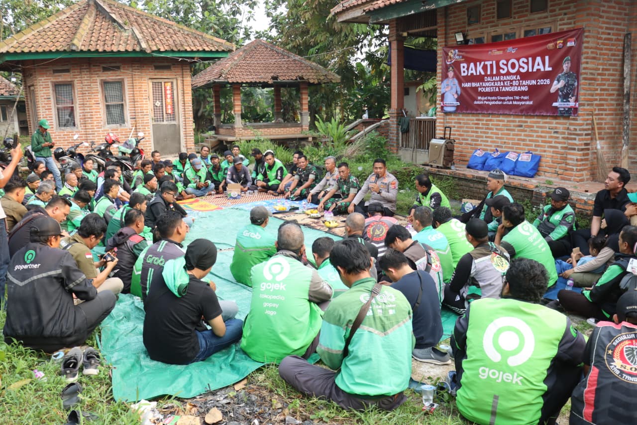 Kapolresta Tangerang Minta Komunitas Ojol Jaga Lingkungan