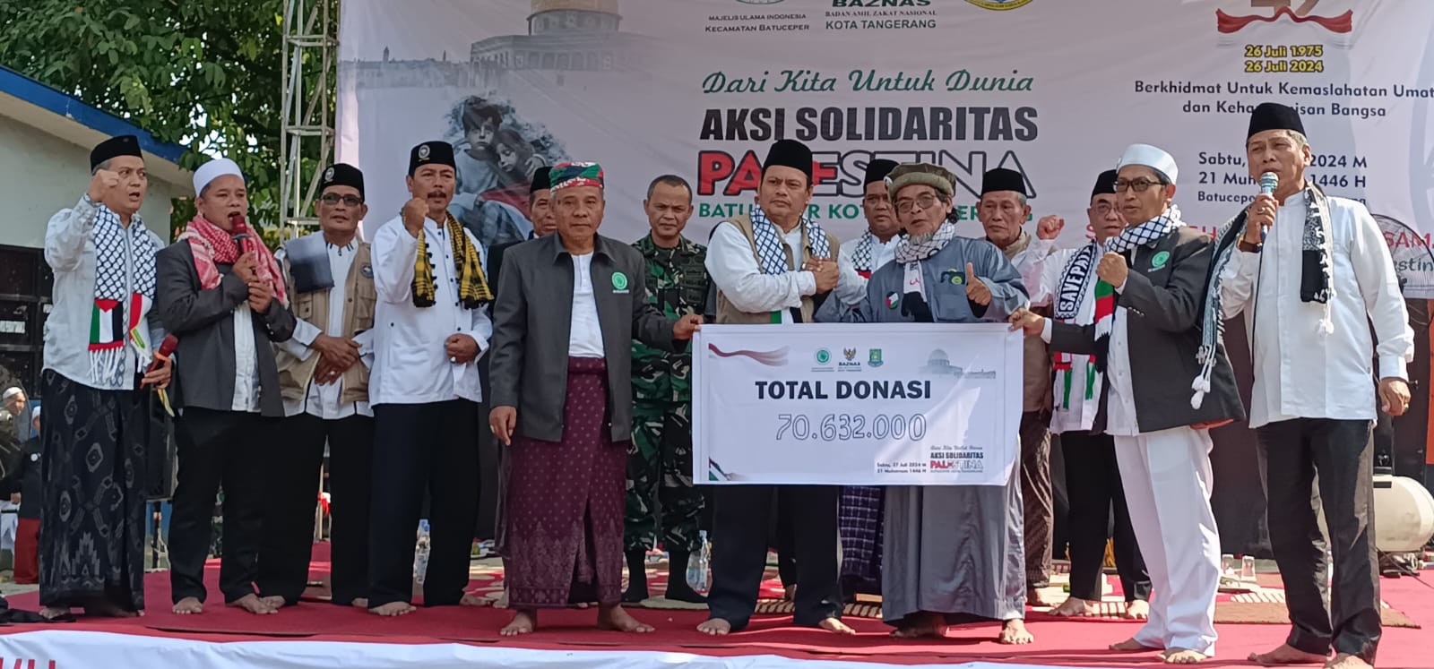  Milad ke-49, MUI Kecamatan Batuceper Gelar Aksi Peduli Palestina