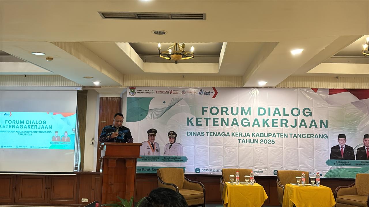 Disnaker Kabupaten Tangerang Gelar Dialog Ketenagakerjaan, Jalin Hubungan Industrial Yang Baik