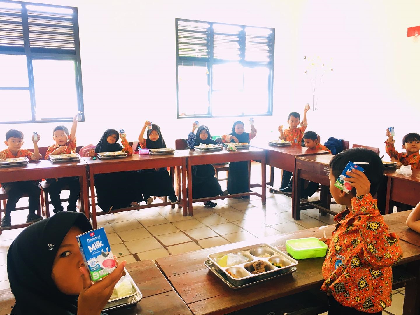 SDN Cangkudu II: Susu Jadi Menu Favorit Siswa 