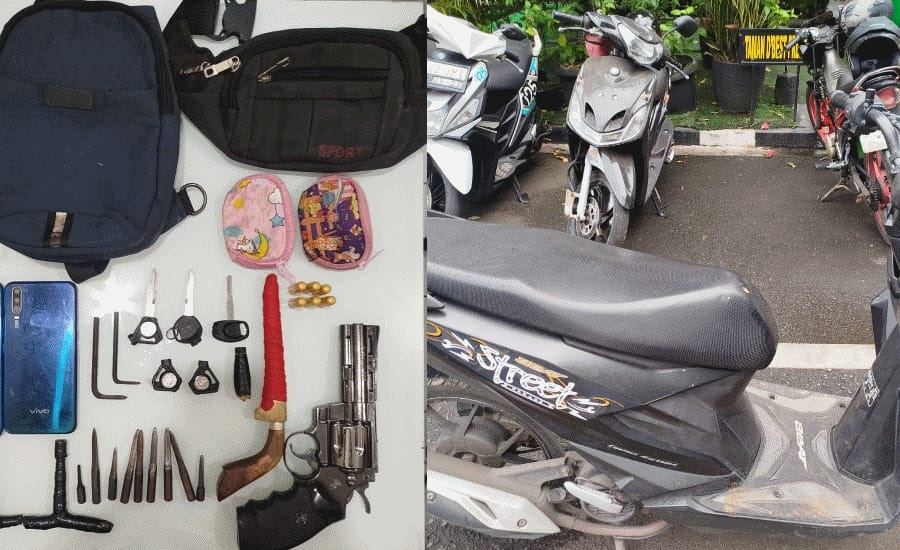 Polsek Jatiuwung Lacak Maling Motor Pakai GPS