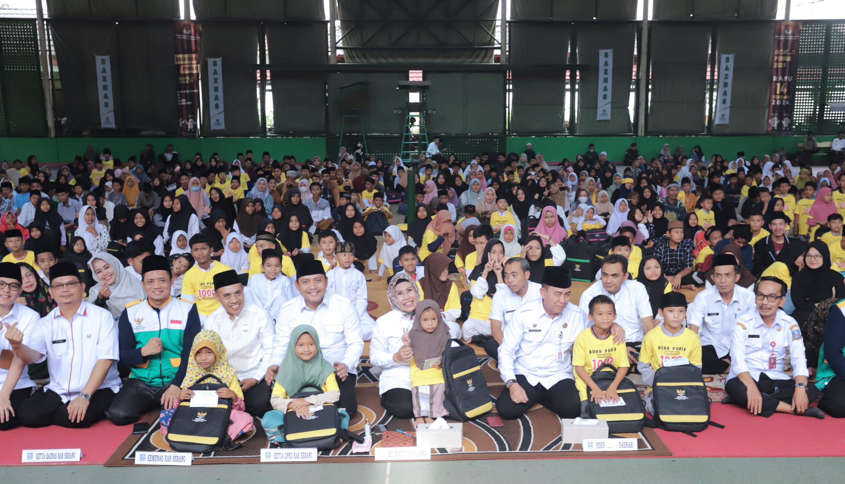 Dua Kali Per Tahun, Bupati Serang Bersama Baznas Santuni Ribuan Anak Yatim