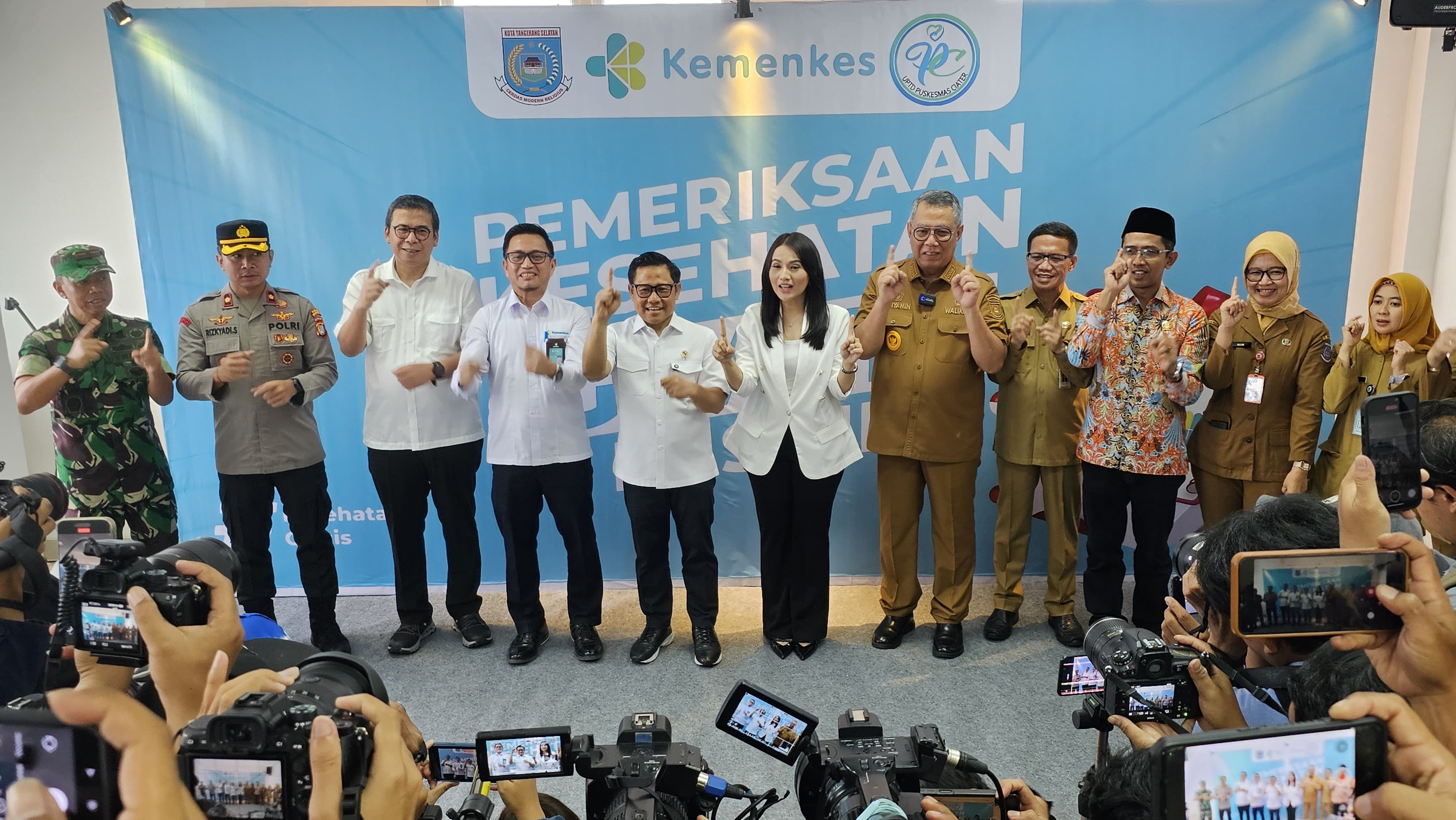 Menteri Muhaimin Iskandar Tinjau Pelaksanaan Program CKG di Tangsel