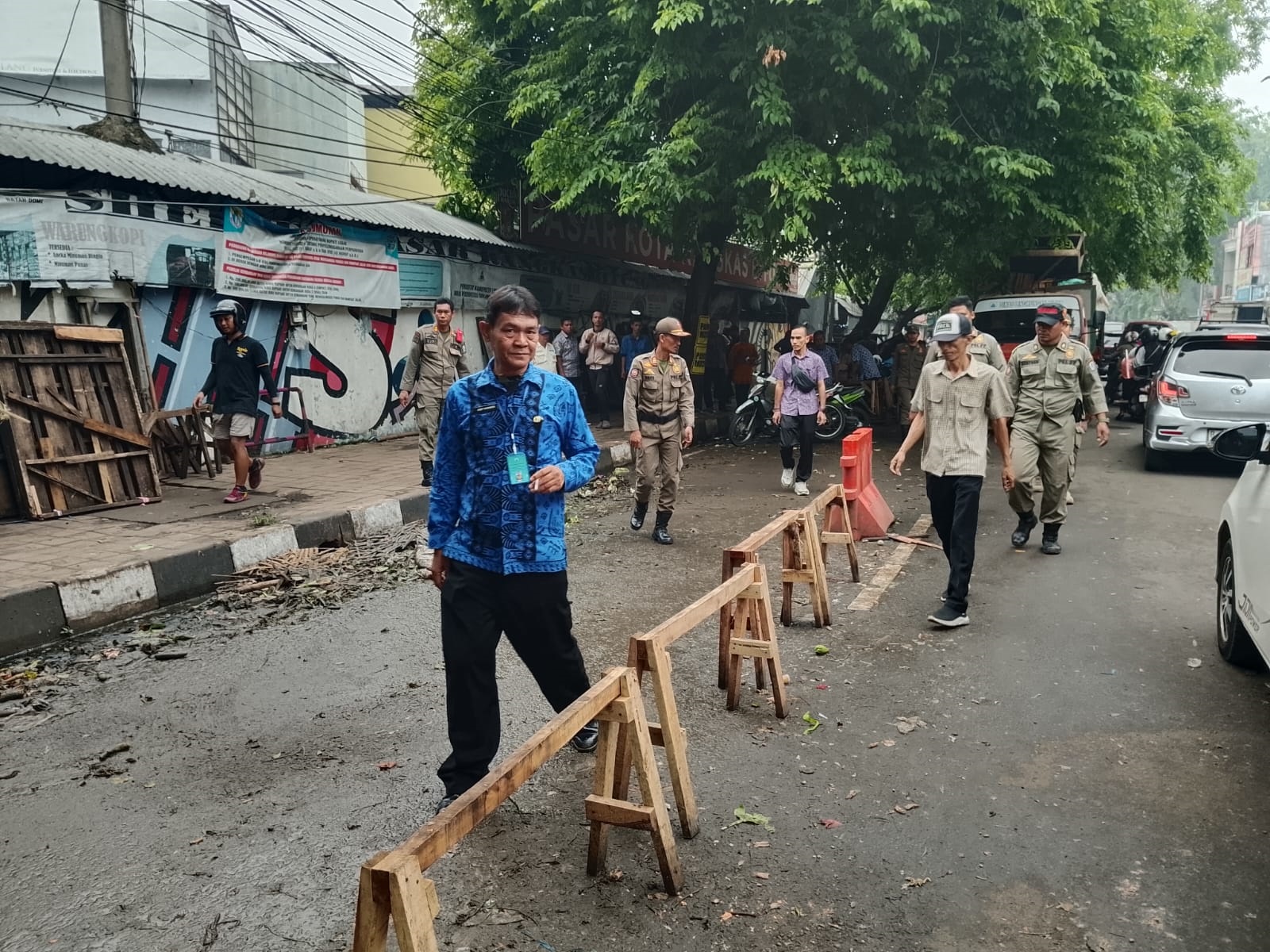 Lapak PKL di Pasar Rangkasbitung di Tertibkan