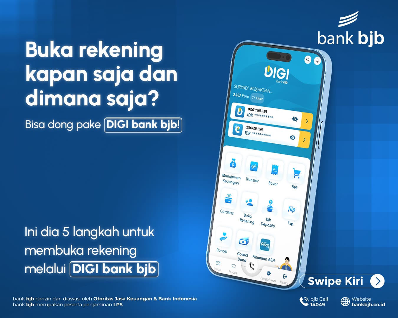 Anti Ribet! Begini Cara Buka Rekening melalui DIGI bank bjb