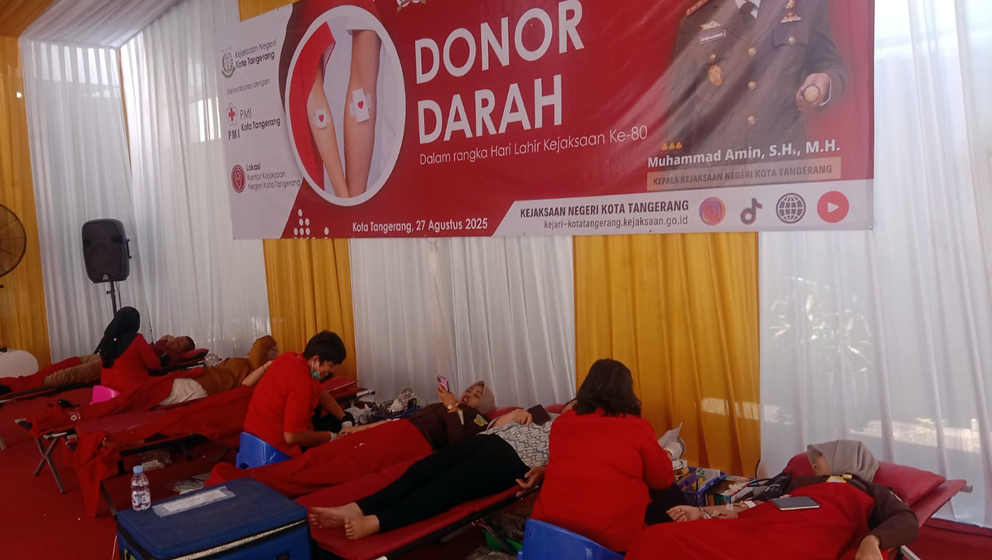 Harlah Kejaksaan, Kejari Kota Tangerang Gelar Donor Darah
