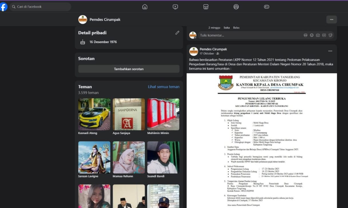 Pemdes Cirumpak Rampung Pengadaan Mobil Siaga