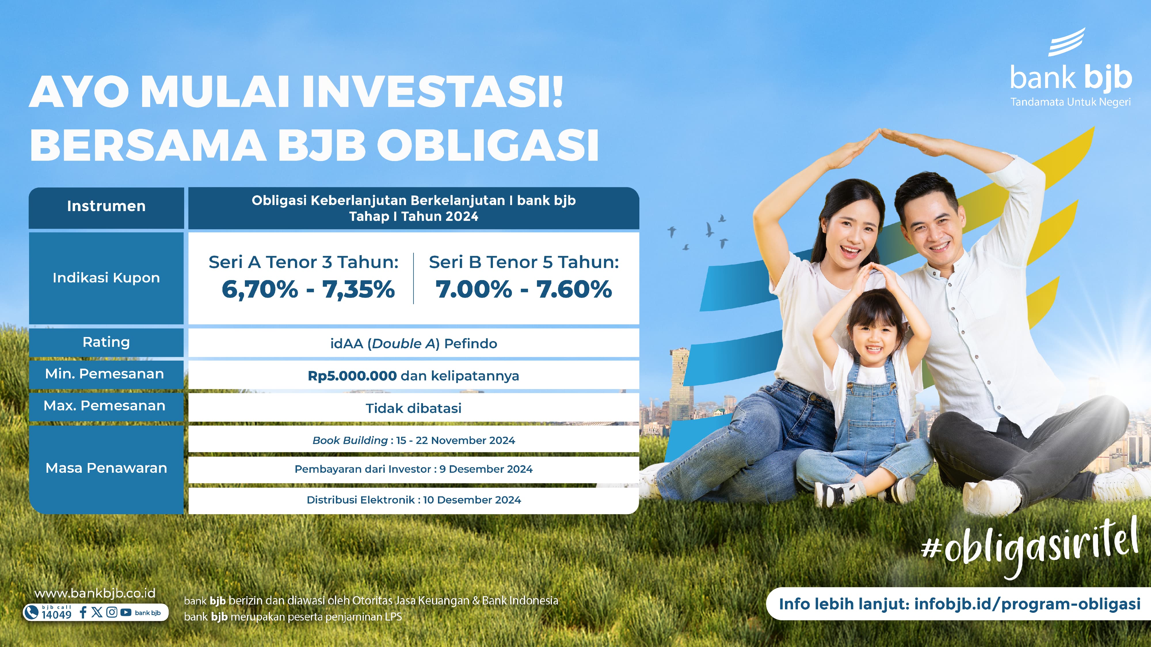 Sustainability Bond bank bjb Banjir Peminat, Oversubscribed Hampir 5 Kali Lipat