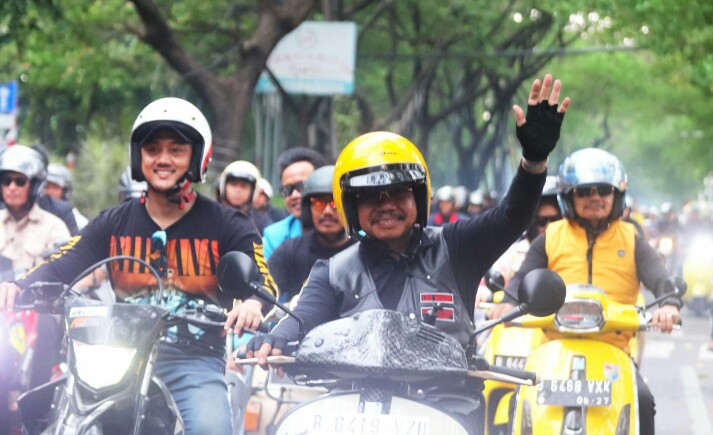 Ikut Nyoride Bareng KNPI Kota Tangerang, Ini Pesan Sachrudin untuk Pemuda