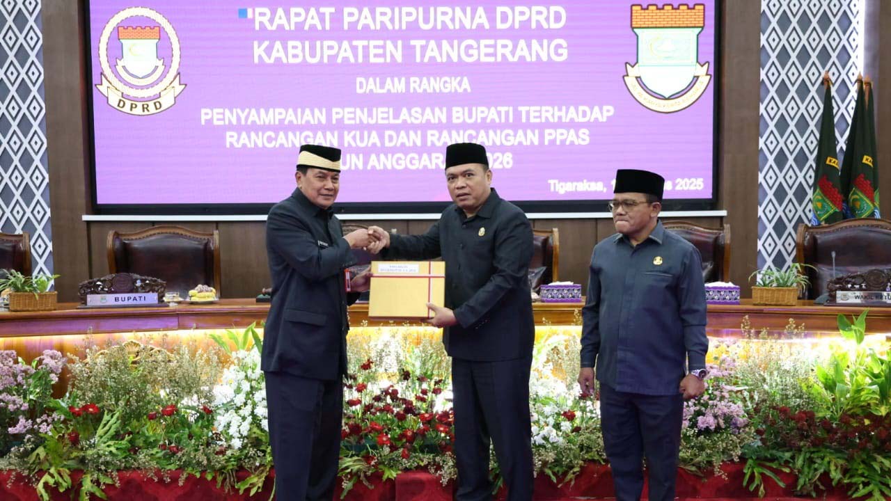 APBD 2026 Ditarget Rp 8,9 Triliun, Rapat Paripurna Rancangan KUA PPAS APBD Kabupaten Tangerang