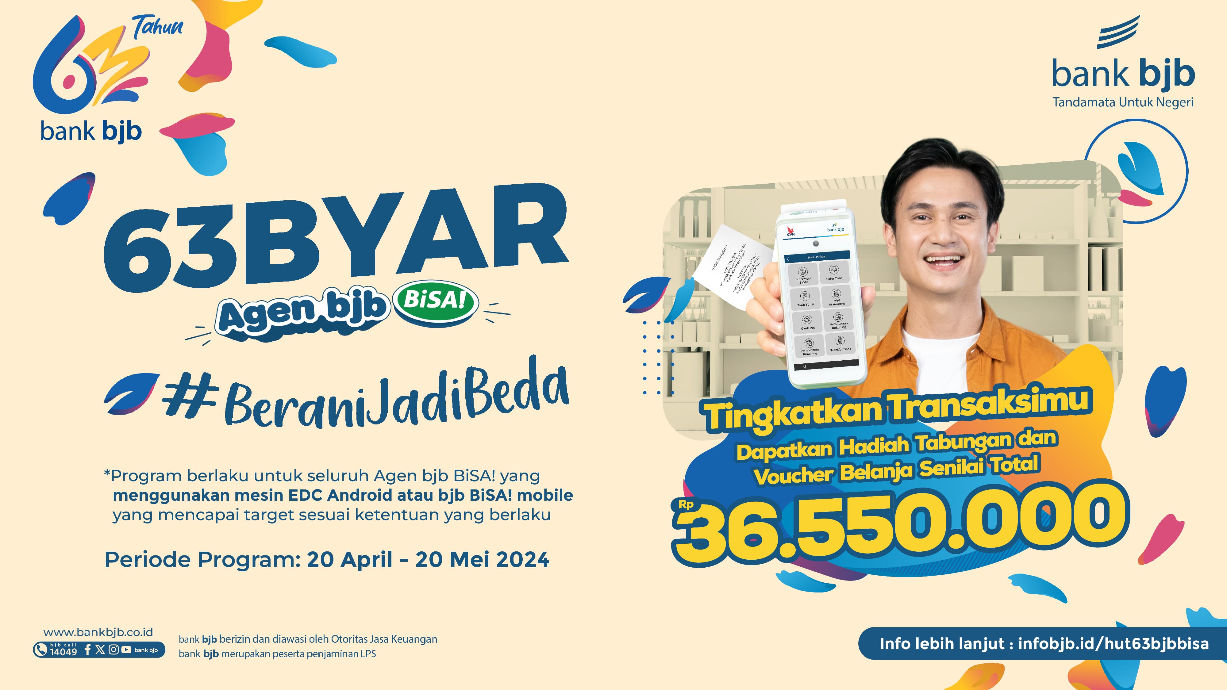 bank bjb Merayakan Ulang Tahun ke-63 dengan Program Gebyar Agen bjb BiSA!