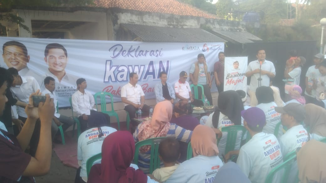 Ratusan Pedagang Kaki Lima di Lebak  Deklarasi Dukung Andra Soni - Dimyati