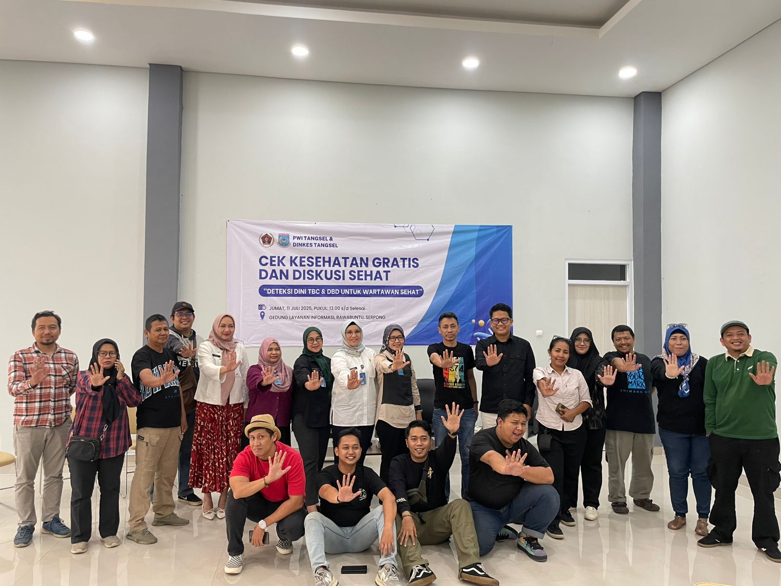 PWI Dan Dinkes Tangsel Kolaborasi Cek Kesehatan Wartawan
