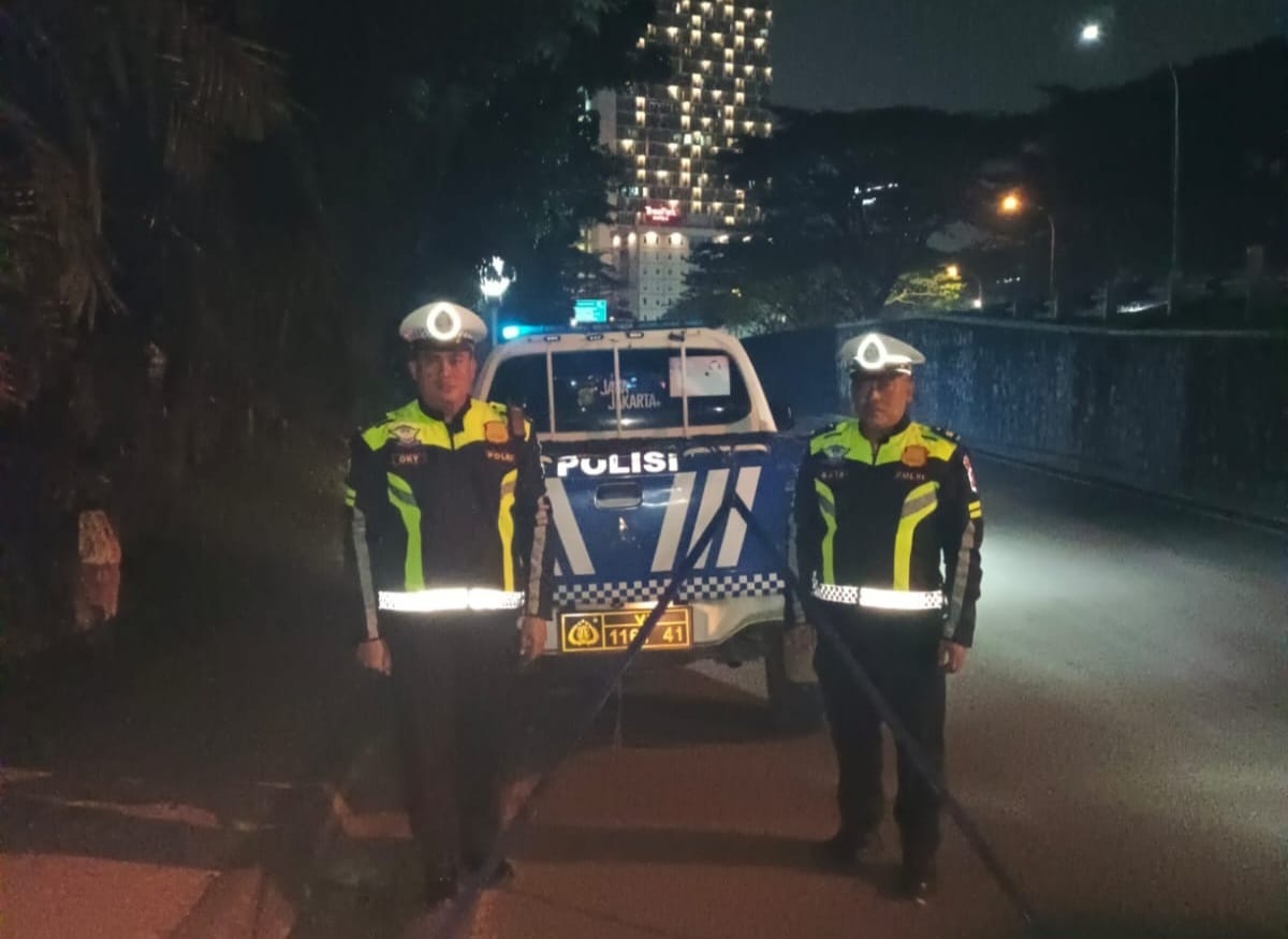 Cegah Ranjau Paku, Polisi Sisir Jalan Boulevard BSD