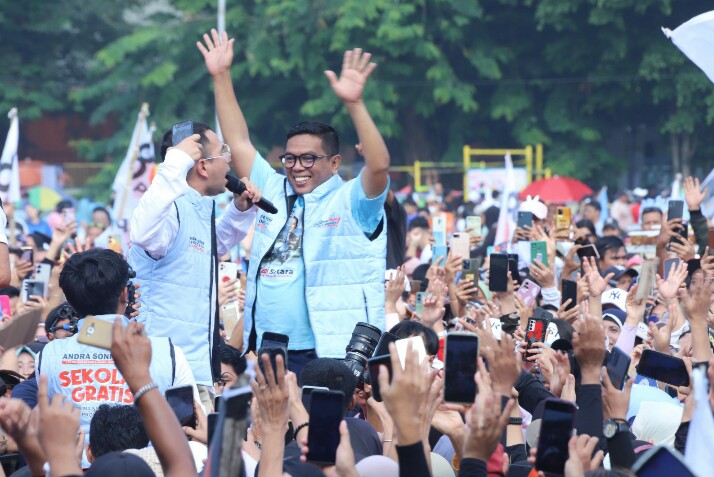 Pesta Rakyat dan Senam Gemoy, Ribuan Rakyat Tangerang Siap Menangkan Andra Soni-Dimyati