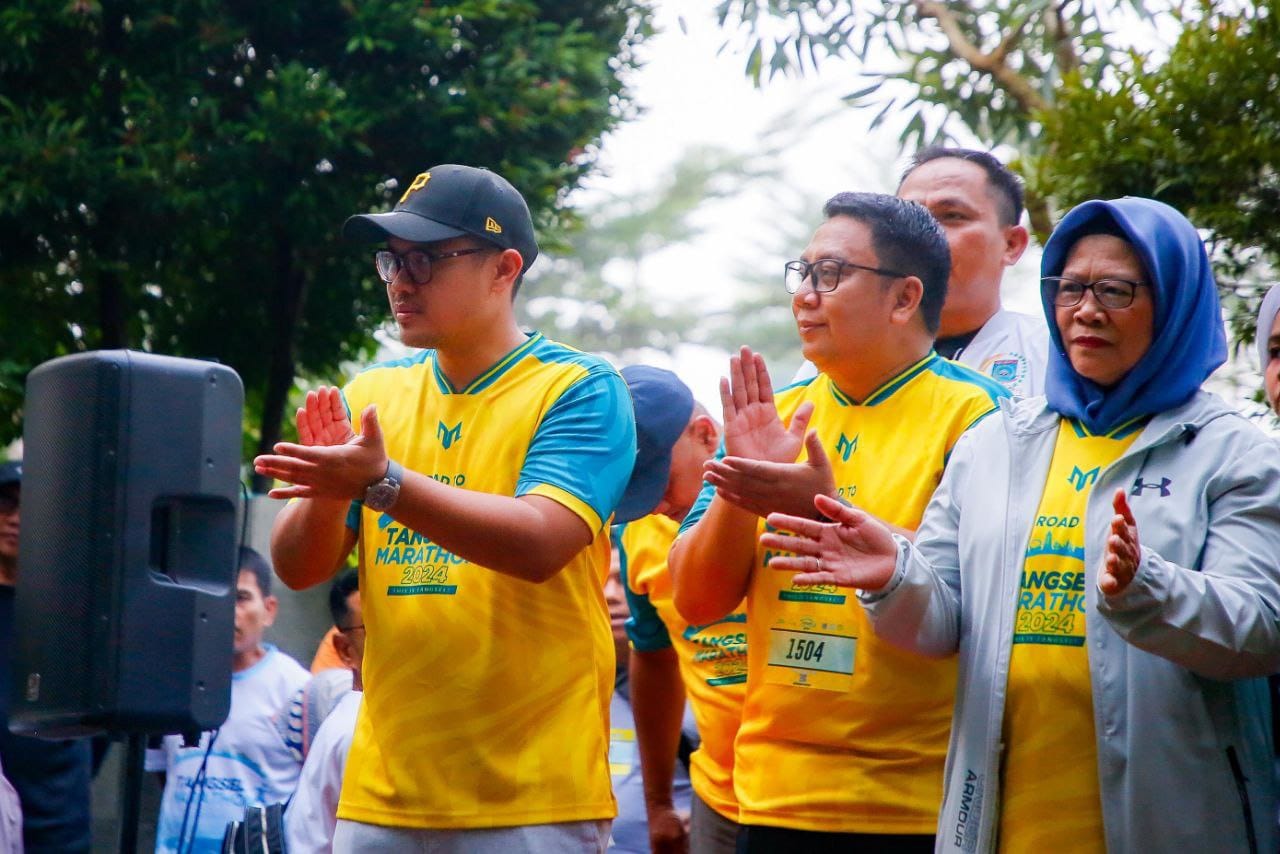 Diikuti Ribuan Peserta, Pilar Lepas Road to Tangsel Marathon 2024 di Kecamatan Serpong 