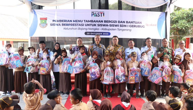 Bantuan CSR Program Lippo PRIMA di SDN Gerubug I, Wabup Intan: Swasta Dorong Pemerataan Pendidikan