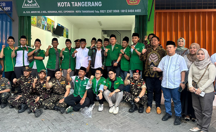 Resmikan Sekretariat, GP Ansor Kota Tangerang Dukung Andra Soni Gubernur Banten