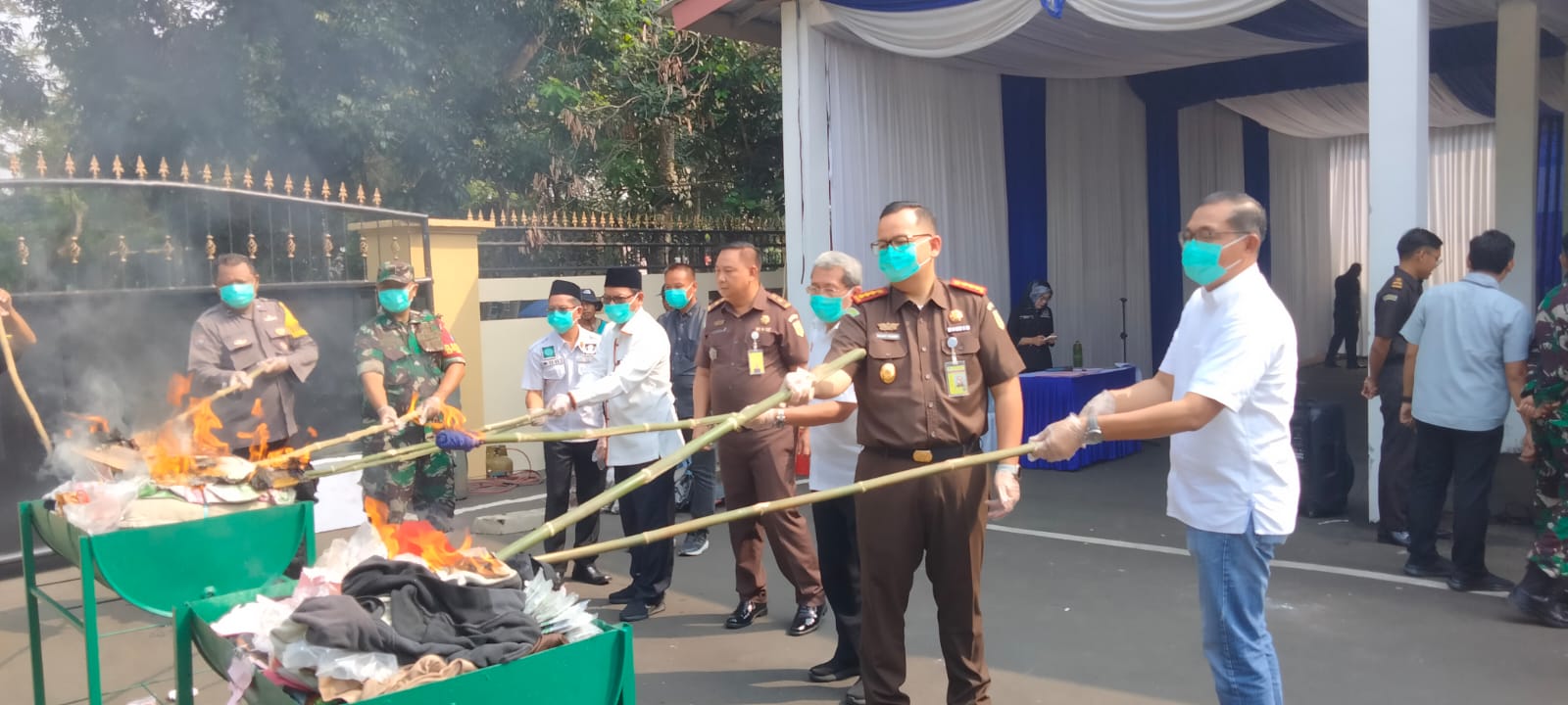 Kasus Peredaran Obat Terlarang Meningkat, Kejari Kabupaten Tangerang Musnahkan Barang Bukti