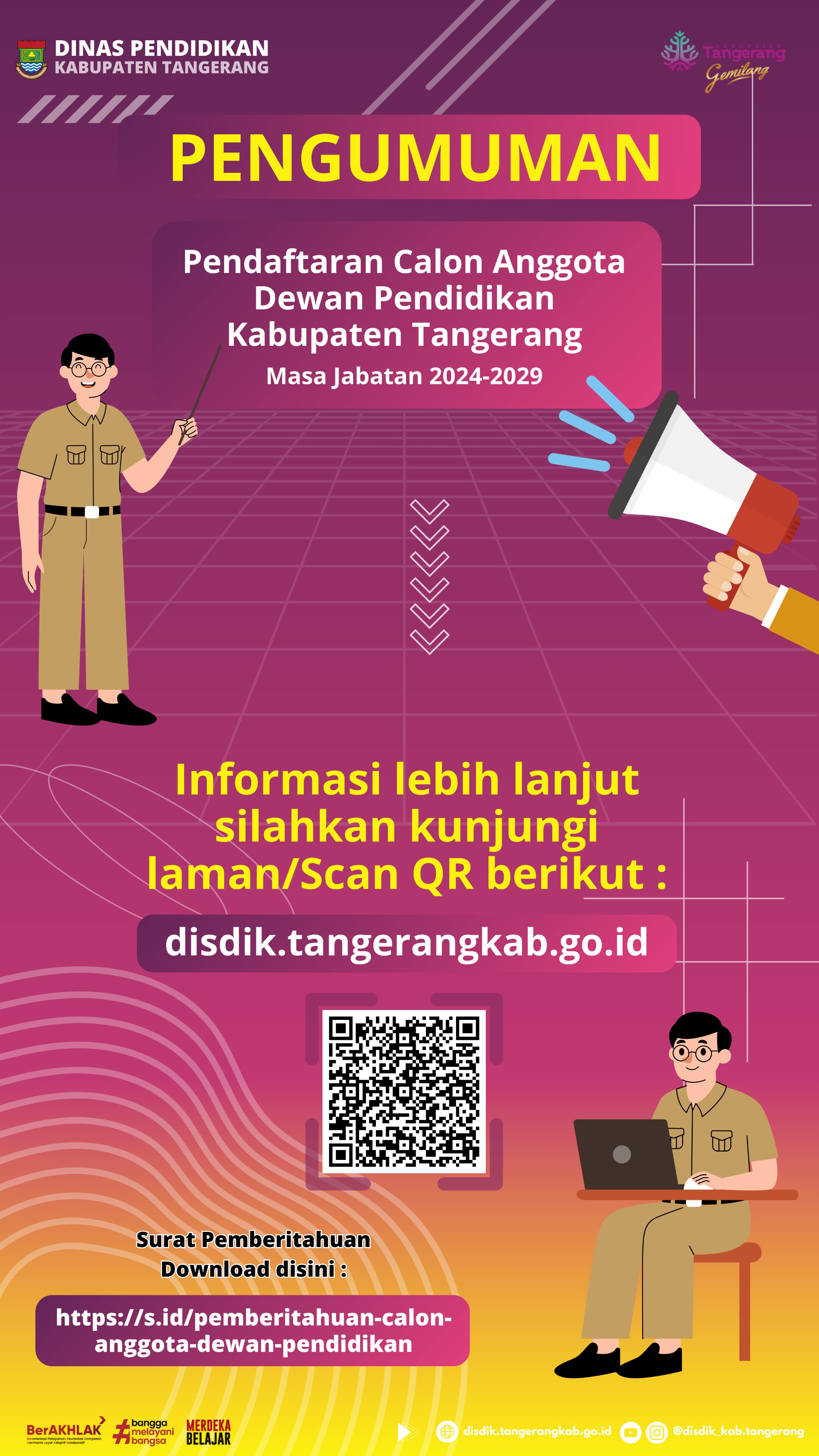 Tahapan Pemilihan Anggota Dewan Pendidikan Kabupaten Tangerang Dimulai, Berikut Persyaratannya.