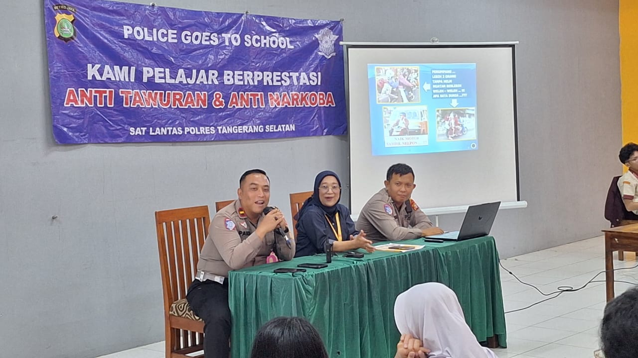 Sat Lantas Polres Tangsel Ajak Pelajar Tertib Berlalu Lintas