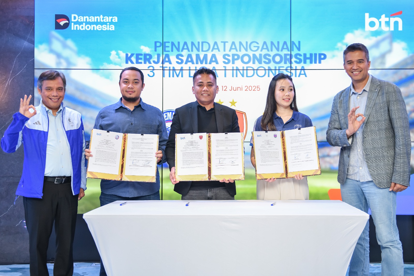 Dorong Kemajuan Sepak Bola Indonesia, BTN Jadi Sponsor Tiga Klub Liga 1 Nasional