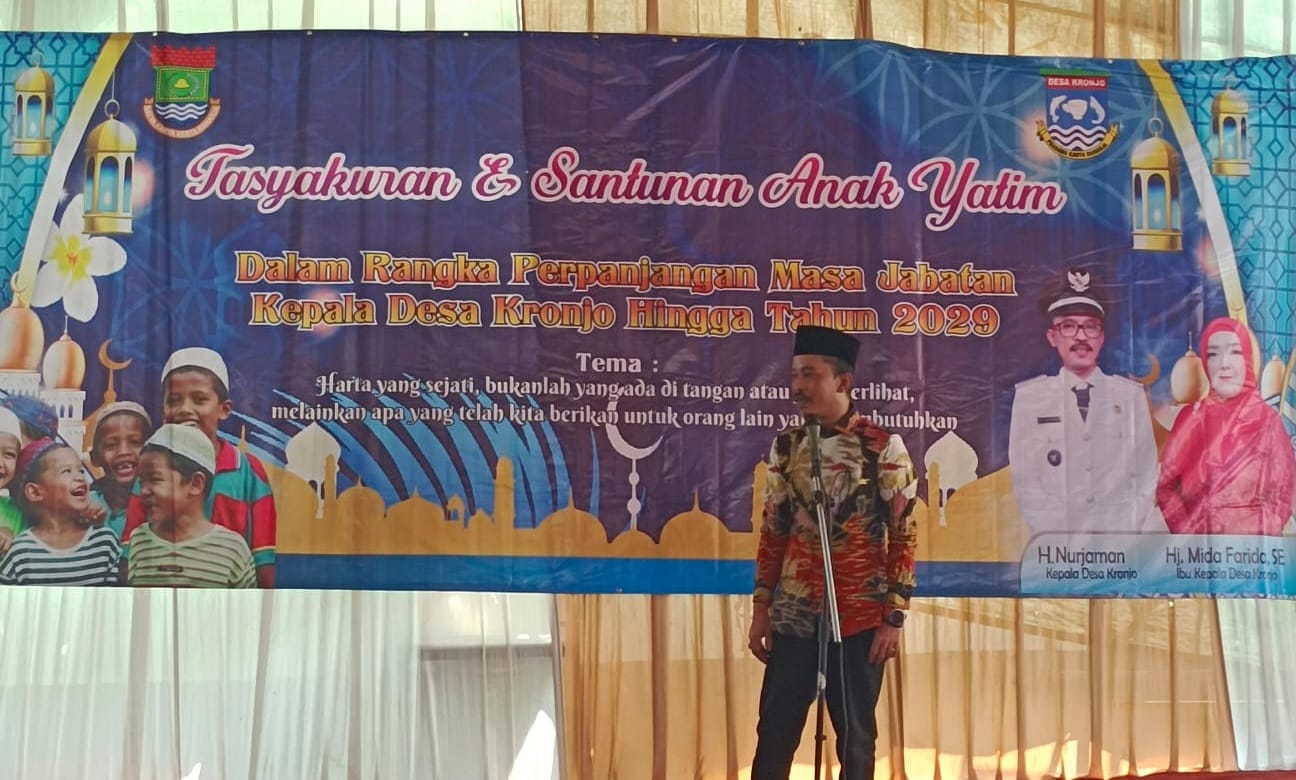 Masa Jabatan Diperpanjang, Kades Kronjo Gelar Tasyakuran dan Santunan Anak Yatim