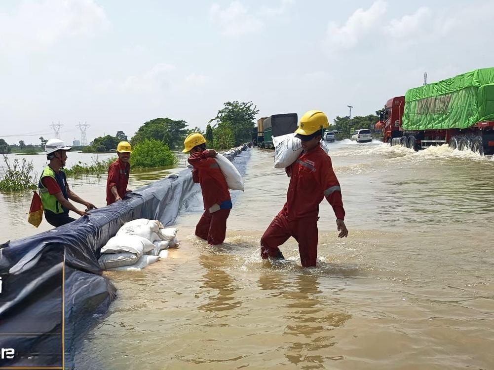 Sejumlah Titik Tol Tamer Tergenang Banjir