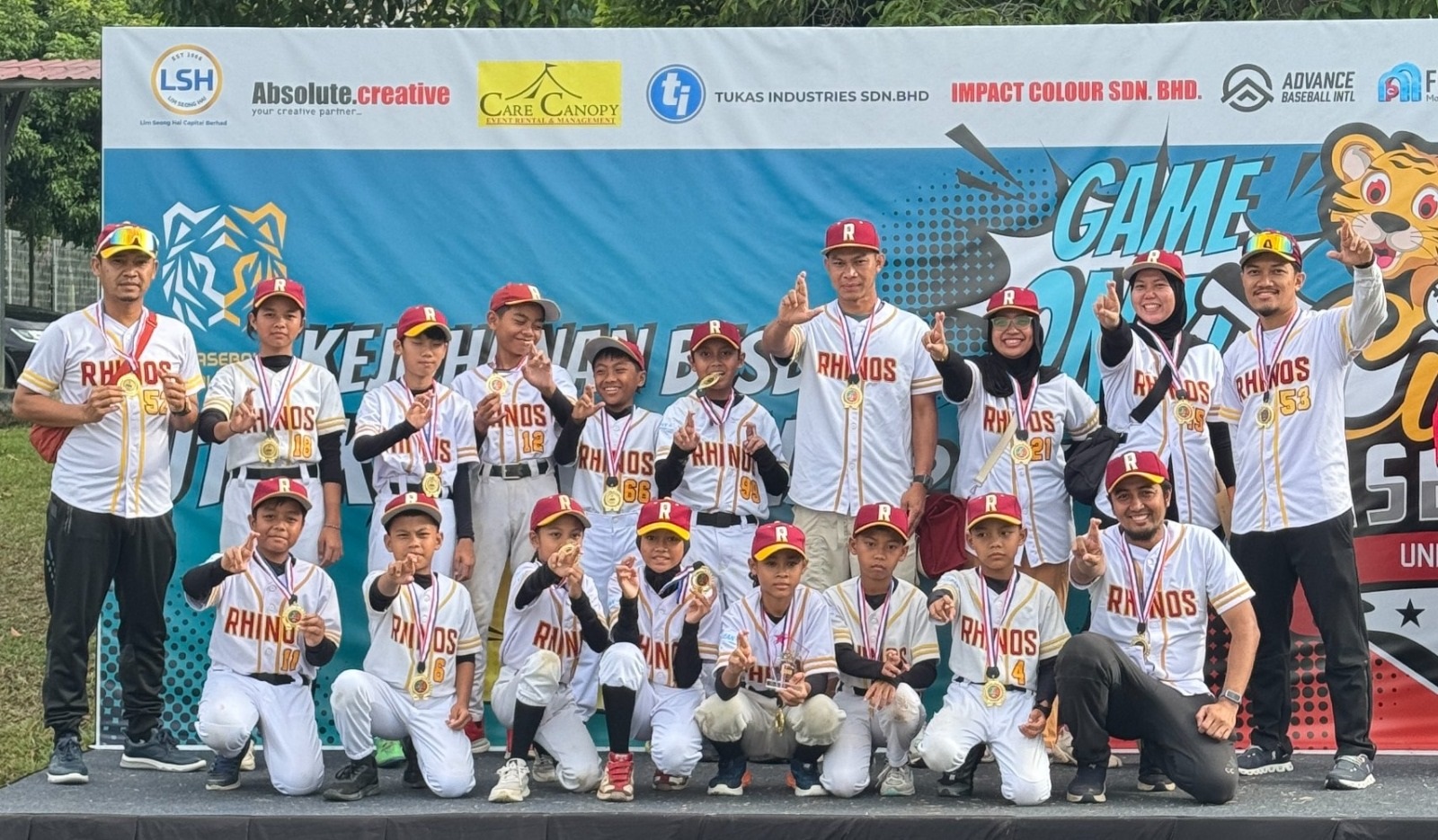 National & International Invitation Baseball Championship 2025, Rhinos U12 Juara di Malaysia